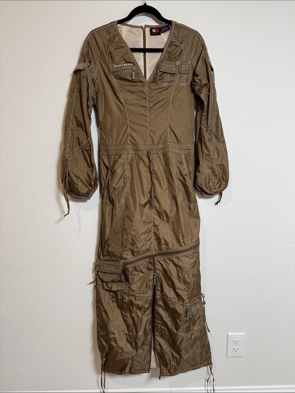 Mecca Femme Designer 90s Y2k Vintage Utility Streetwear Dress Rare